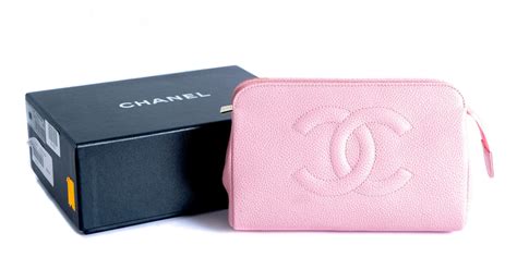 chanel pink makeup bag